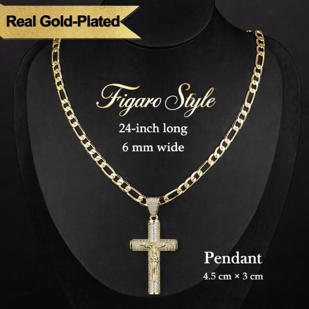 Belvra™ 14k Gold-Plated Crucifix Chain