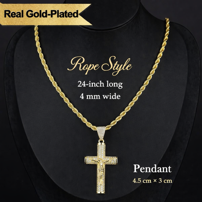 Belvra™ 14k Gold-Plated Crucifix Chain