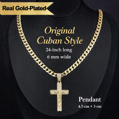 Belvra™ 14k Gold-Plated Crucifix Chain