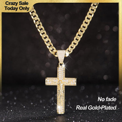 Belvra™ 14k Gold-Plated Crucifix Chain