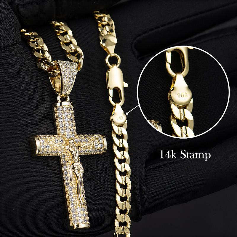 Belvra™ 14k Gold-Plated Crucifix Chain