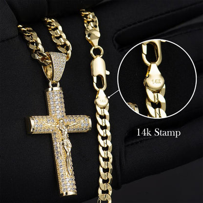 Belvra™ 14k Gold-Plated Crucifix Chain